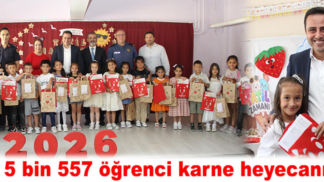 Kula'da 5 bin 557 öğrenci karne heyecanı yaşadı