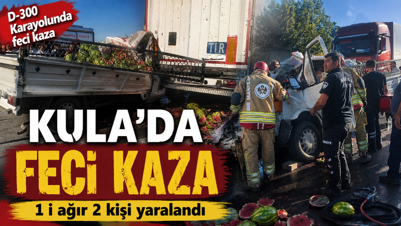 KULA’DA  Feci Kaza: 1’i Ağır 2 Yaralı